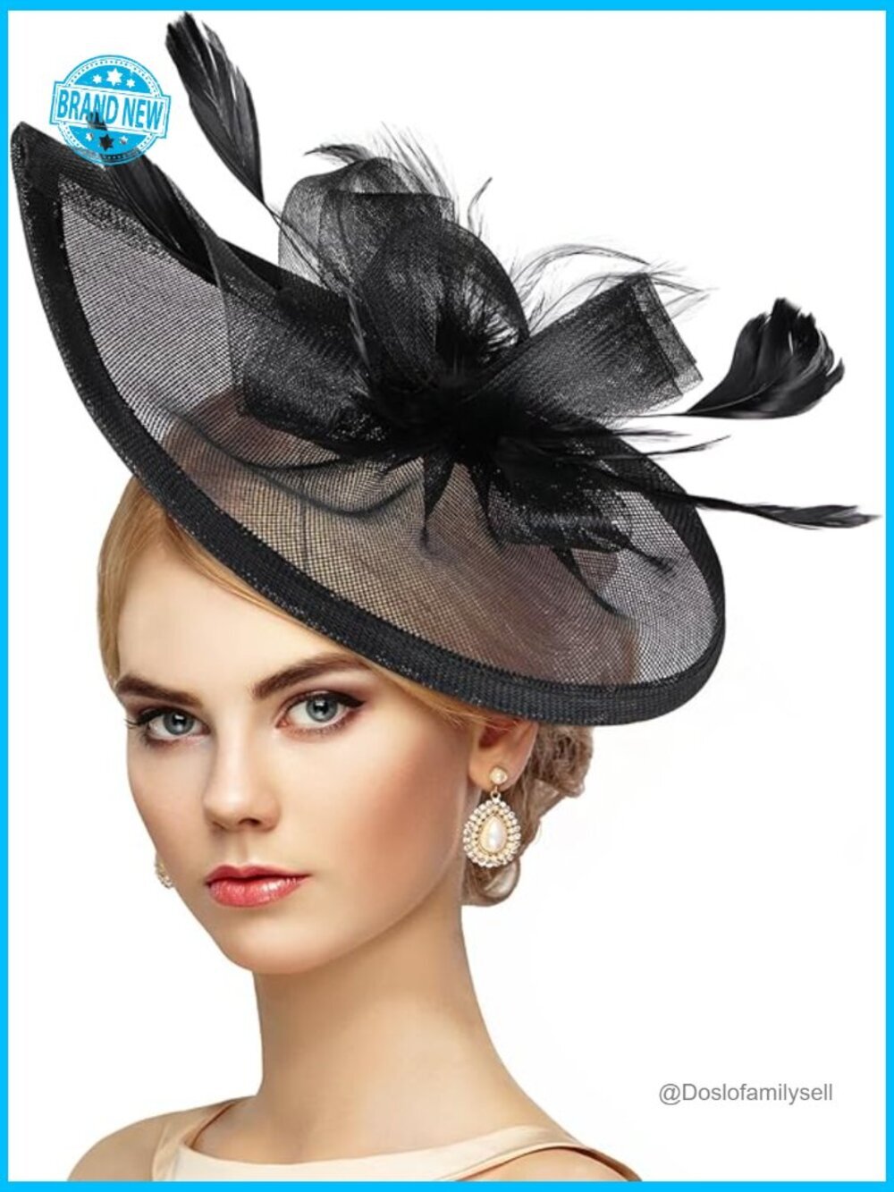 Classic Victoria Derby Fascinator Hat with Hair Clip for Women Tea Party